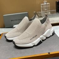 Balenciaga Speed Sneakers Unisex Knit Mesh Beige