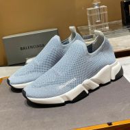 Balenciaga Speed Sneakers Unisex Knit Mesh Blue