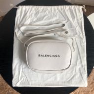 Balenciaga XS Everyday Camera Bag In Calfskin White