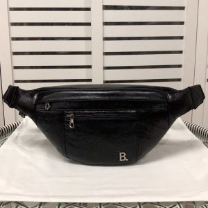 Balenciaga B Beltpack In Calfskin Black