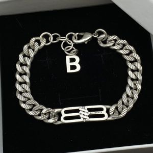 Balenciaga BB Icon Bracelets With B Pendant In Silver