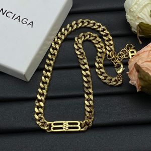 Balenciaga BB Icon Necklace With B Pendant In Gold