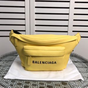 Balenciaga Everyday Beltpack In Calfskin Yellow