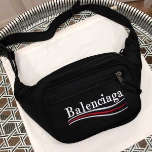 Balenciaga Explorer Beltpack In Political Campaign Nylon Black