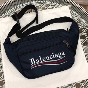 Balenciaga Explorer Beltpack In Political Campaign Nylon Navy Blue