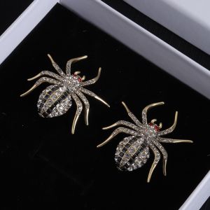 Balenciaga Spider Crystals Earrings In Gold