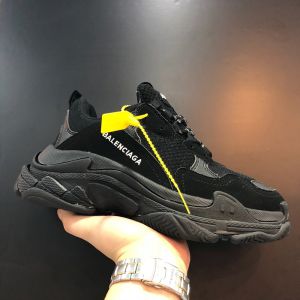 Balenciaga Triple S Sneakers Unisex Leather and Mesh Black