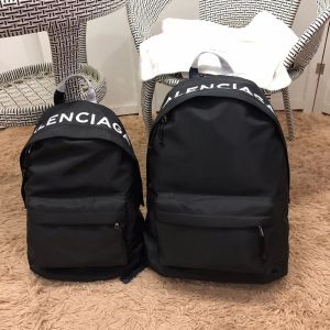 Balenciaga Wheel Backpack In Nylon Black/White