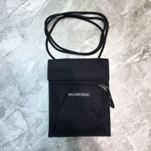 Balenciaga Explorer Pouch with Strap In Patched Canvas Black