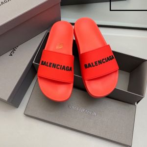 Balenciaga Pool Slides Unisex Rubber Red