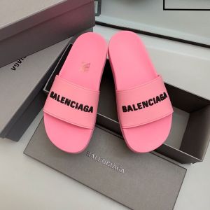 Balenciaga Pool Slides Women Rubber Pink