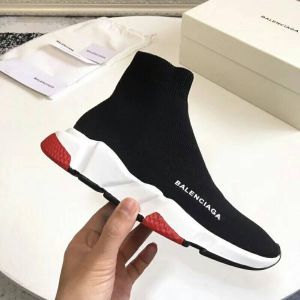 Balenciaga Speed Sneakers Unisex Knit Black/Red