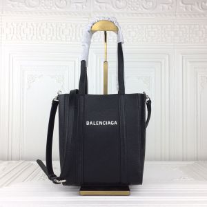 Balenciaga XXS Everyday Tote In Grained Calfskin Black