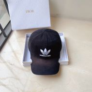 Balenciaga x Adidas Cap Logo Embroidered Cotton In Black