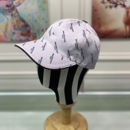 Balenciaga Allover Logo Cities Paris Cap In White