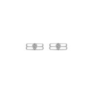 Balenciaga BB Icon Earrings In Silver