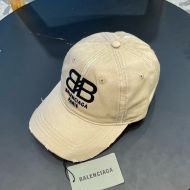 Balenciaga BB Paris Baseball Cap Denim In Beige