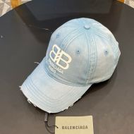 Balenciaga BB Paris Baseball Cap Denim In Blue/White