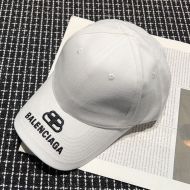 Balenciaga BB Visor Cap Embroidered Logo Cotton In White