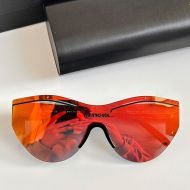 Balenciaga BB004S Shield Sunglasses In Black/Orange