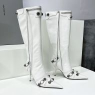 Balenciaga Cagole 90MM Boots Women Calfskin White