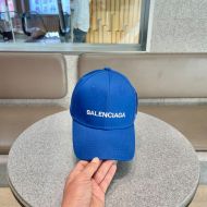 Balenciaga Classic Embroidered Logo Cap In Blue