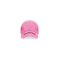 Balenciaga Embroidered Cap Cotton In Pink