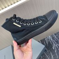 Balenciaga Paris High Top Sneakers Unisex Canvas Black