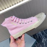 Balenciaga Paris High Top Sneakers Unisex Canvas Pink