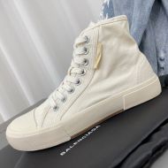 Balenciaga Paris High Top Sneakers Unisex Canvas White