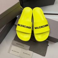 Balenciaga Pool Slides Unisex Rubber Lemon