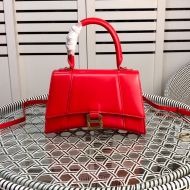 Balenciaga Small Hourglass HandBag In Calfskin Red