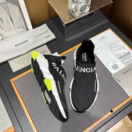 Balenciaga Speed Sneakers Unisex Logo Low Knit Black/Yellow