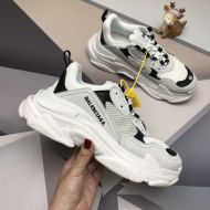 Balenciaga Triple S Sneakers Unisex Leather and Mesh White