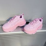 Balenciaga Triple S Sneakers Unisex Monogram Logo Pink