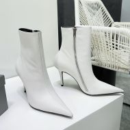 Balenciaga Witch 100MM Booties Women Calfskin White