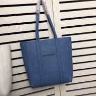 Balenciaga XS Everyday Tote In Grained Calfskin Blue